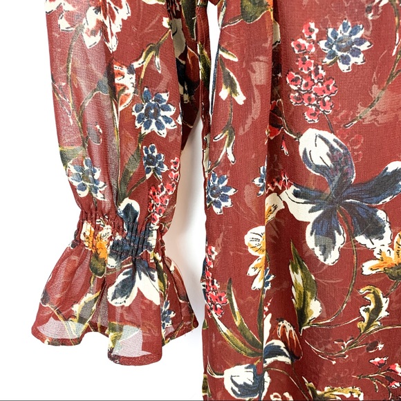 Fall Colored Sheer Zara Dress - Picture 9 of 12